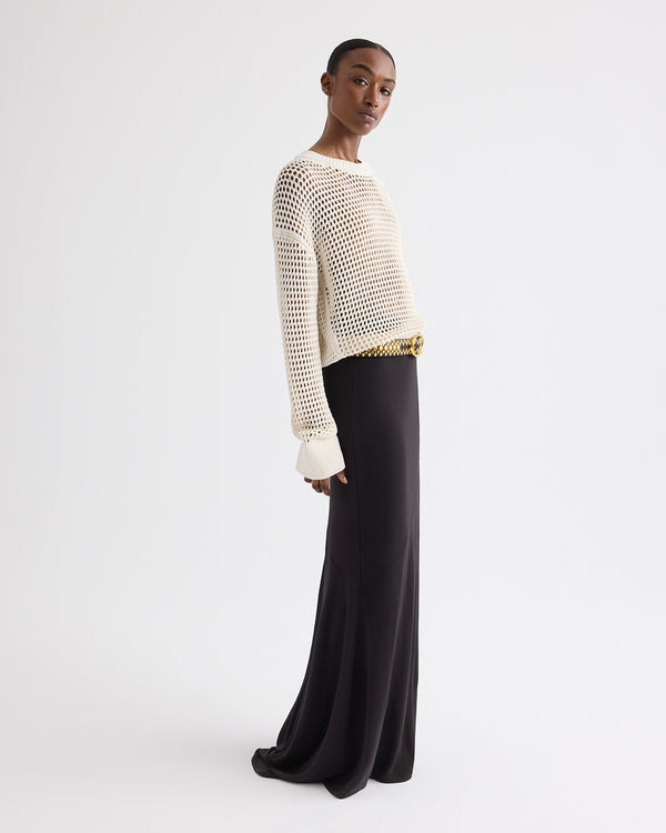 TWP Dark chocolate Dree Skirt in Evening Jersey view 2