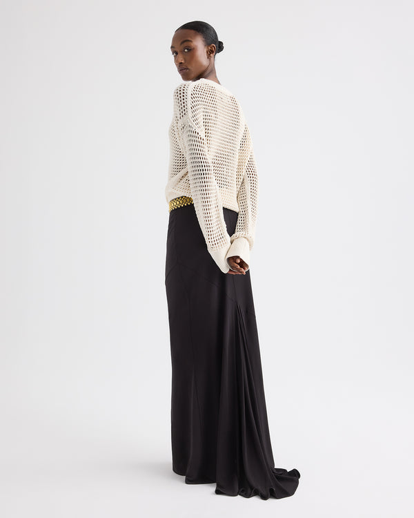 TWP Dark chocolate Dree Skirt in Evening Jersey view 4