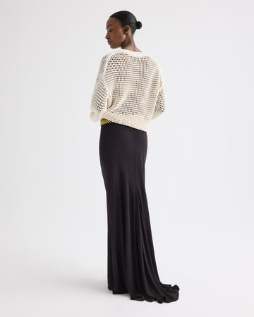 TWP Dark chocolate Dree Skirt in Evening Jersey view 5