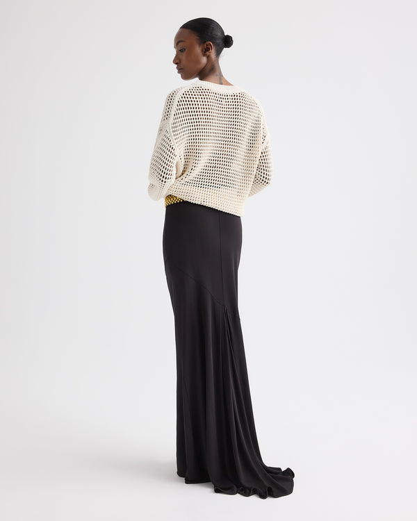 TWP Dark chocolate Dree Skirt in Evening Jersey view 5