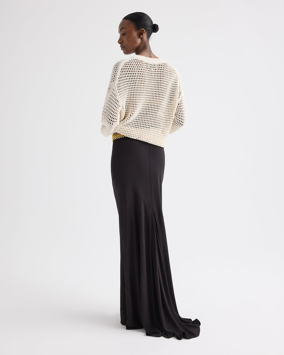 TWP Dark chocolate Dree Skirt in Evening Jersey view 5