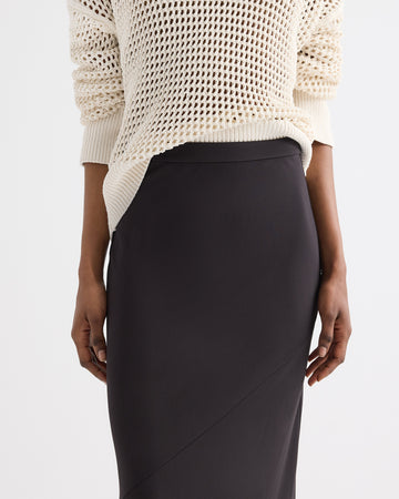 TWP Dark chocolate Dree Skirt in Evening Jersey view 3
