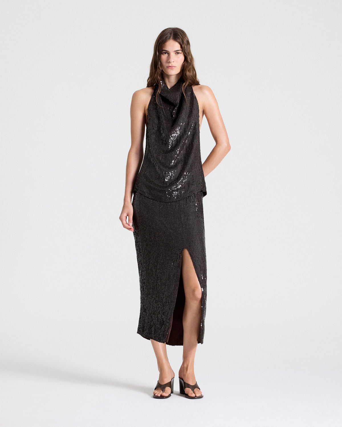 TWP Delicioso Ladylike Skirt in Fishscale Sequins view 2