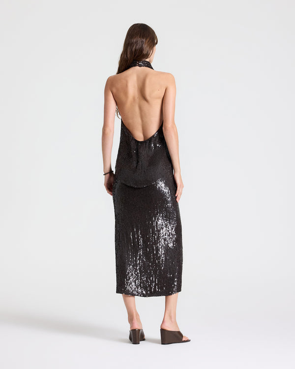 TWP Delicioso Ladylike Skirt in Fishscale Sequins view 4