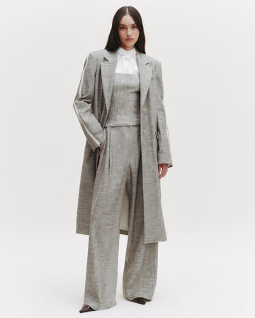 TWP Light heather grey/ivory Iggy Coat in Novel Suiting view 1