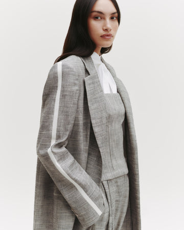 TWP Light heather grey/ivory Iggy Coat in Novel Suiting view 1