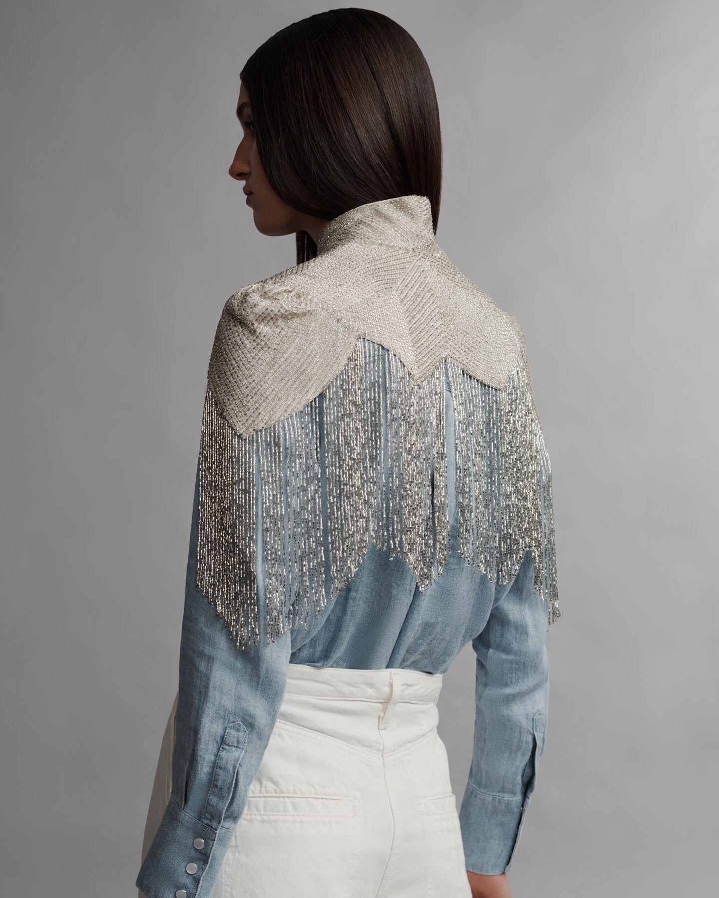 TWP Ivory Beaded Topper view 5