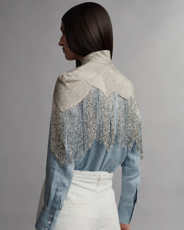 TWP Ivory Beaded Topper view 5