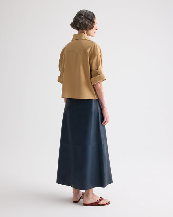 TWP Sea storm A-Line Skirt With Seams in Leather view 4