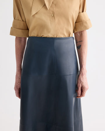 TWP Sea storm A-Line Skirt With Seams in Leather view 2
