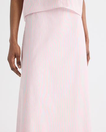 TWP White / red A-Line Skirt in Cotton Stripes view 2