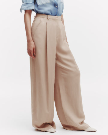 TWP Travertine Greene St. Pant in Coated Viscose Linen view 1