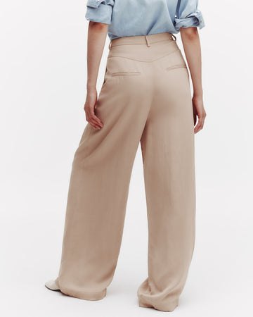 TWP Travertine Greene St. Pant in Coated Viscose Linen view 1