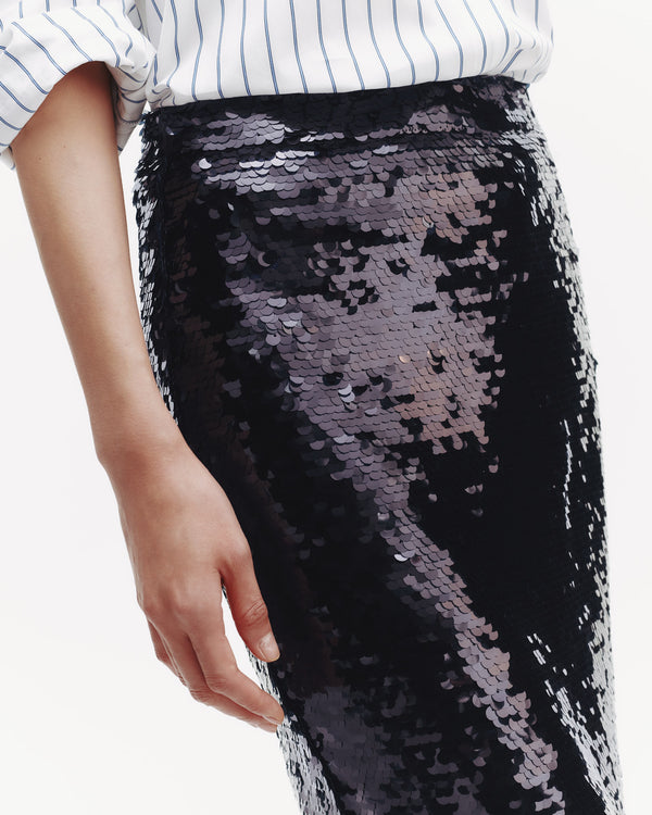 TWP Midnight Sylkie Skirt with Paillettes view 3