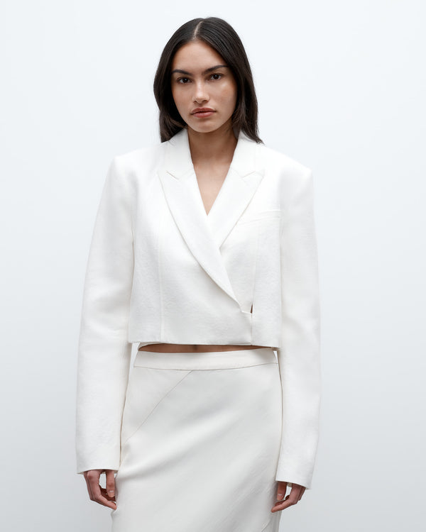 TWP Ivoire Hunter Blazer in Washed Linen view 1
