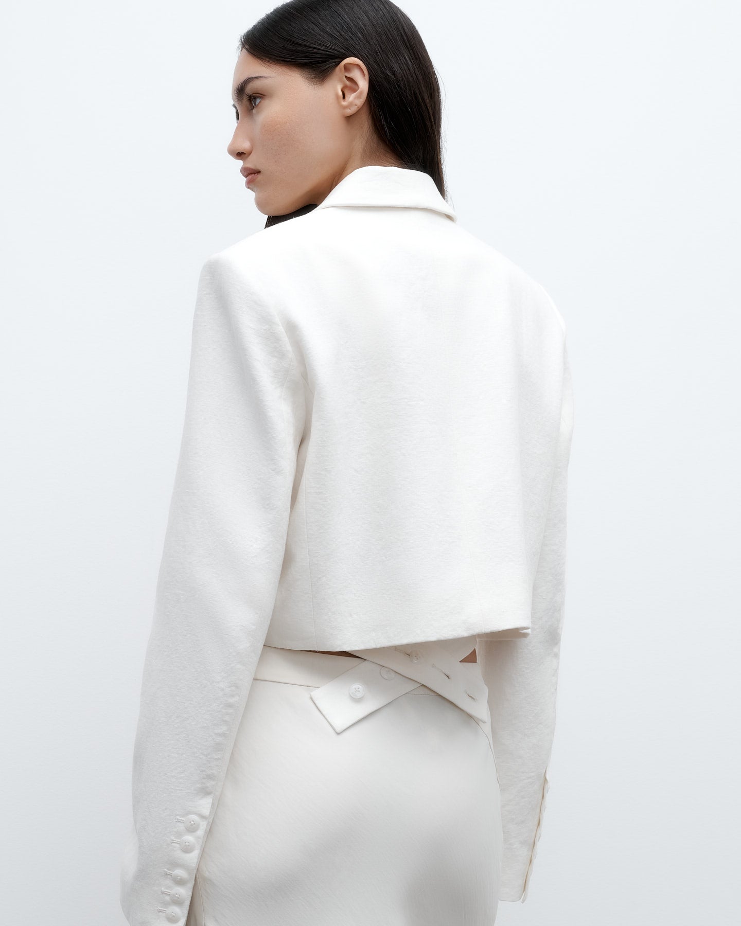 TWP Ivoire Hunter Blazer in Washed Linen view 4