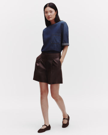TWP Fudge Sully Short in Paper Leather view 1