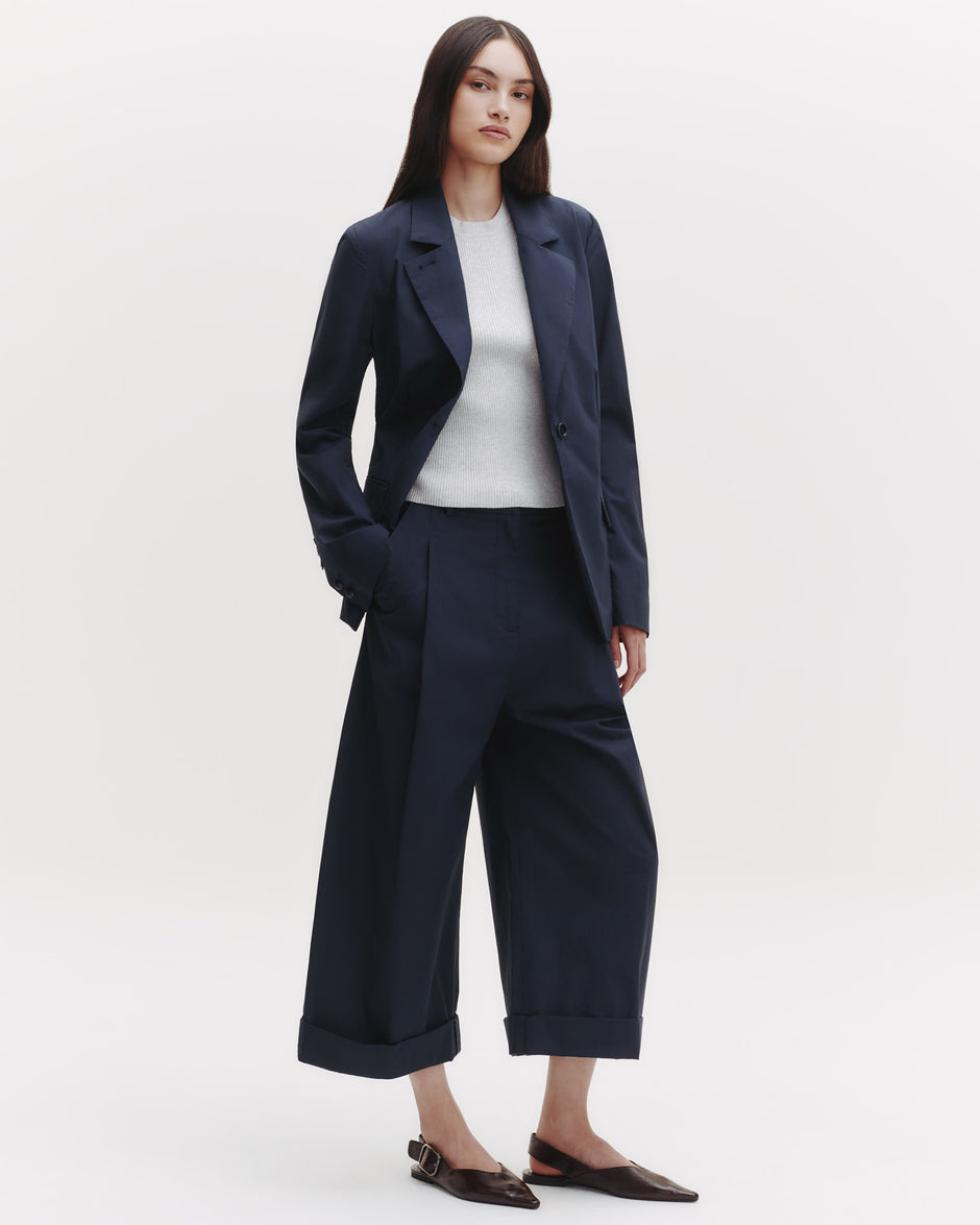 TWP Midnight Houston St. Pant in Dense Cotton Poplin view 1