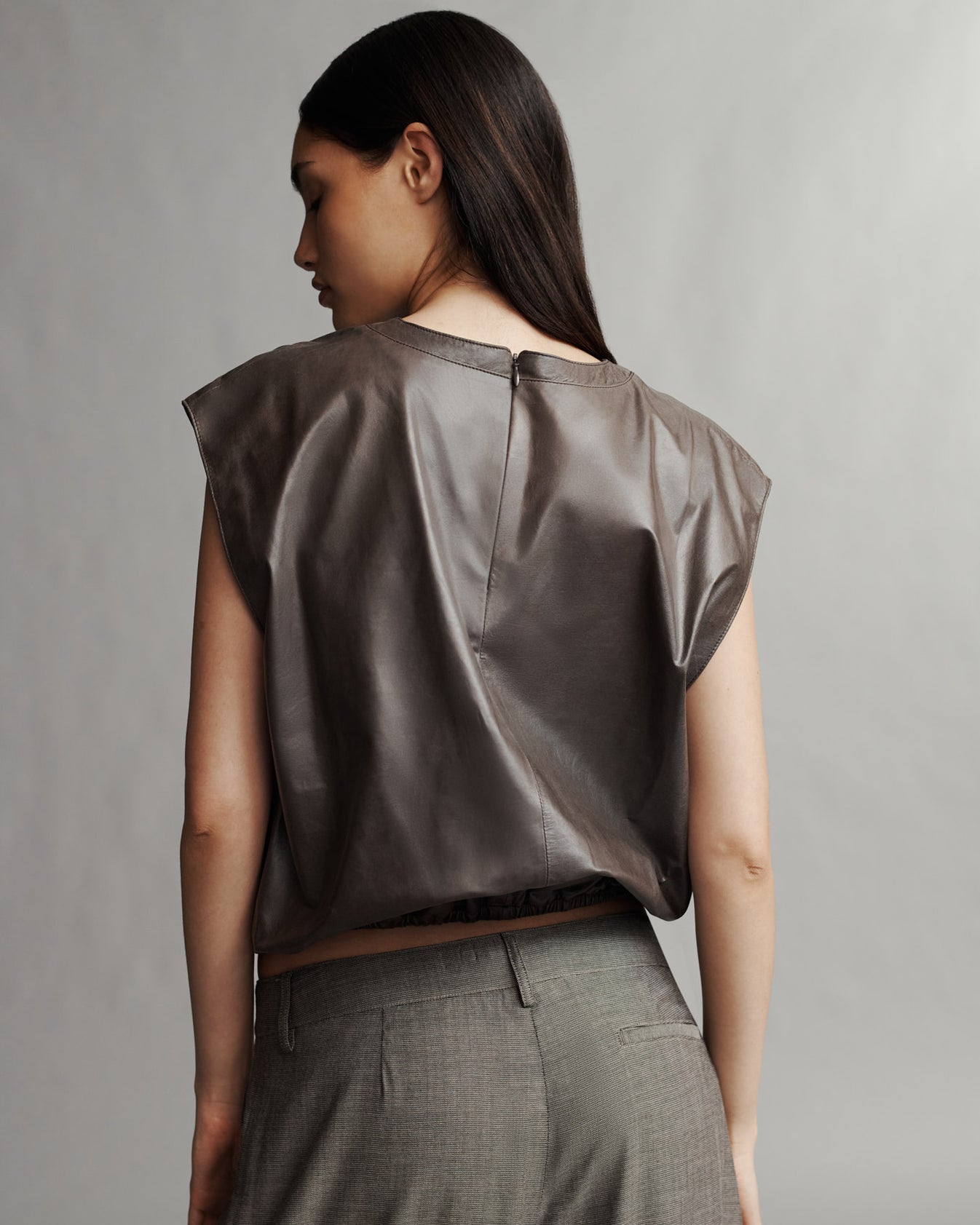 TWP Fudge Muscle Tee in Paper Leather view 4