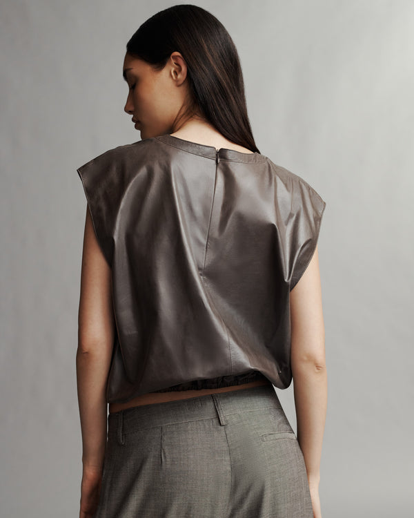 TWP Fudge Muscle Tee in Paper Leather view 4