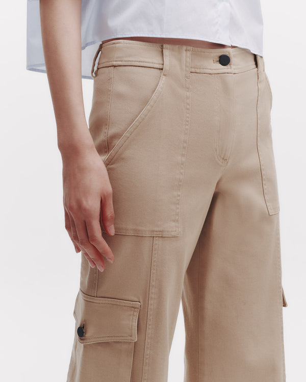TWP Khaki Coop Pant with Cargo Pockets in Cotton Twill view 2