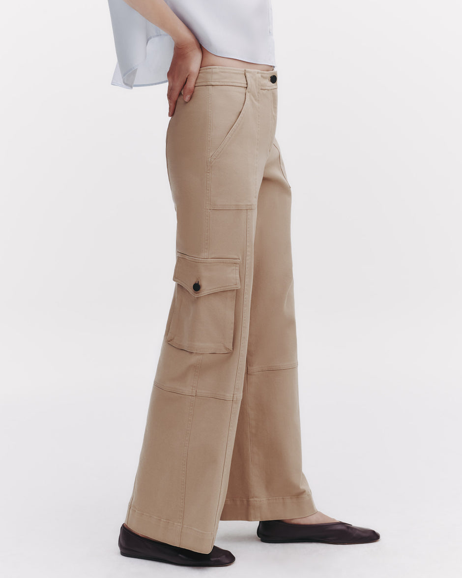 TWP Khaki Coop Pant with Cargo Pockets in Cotton Twill view 9