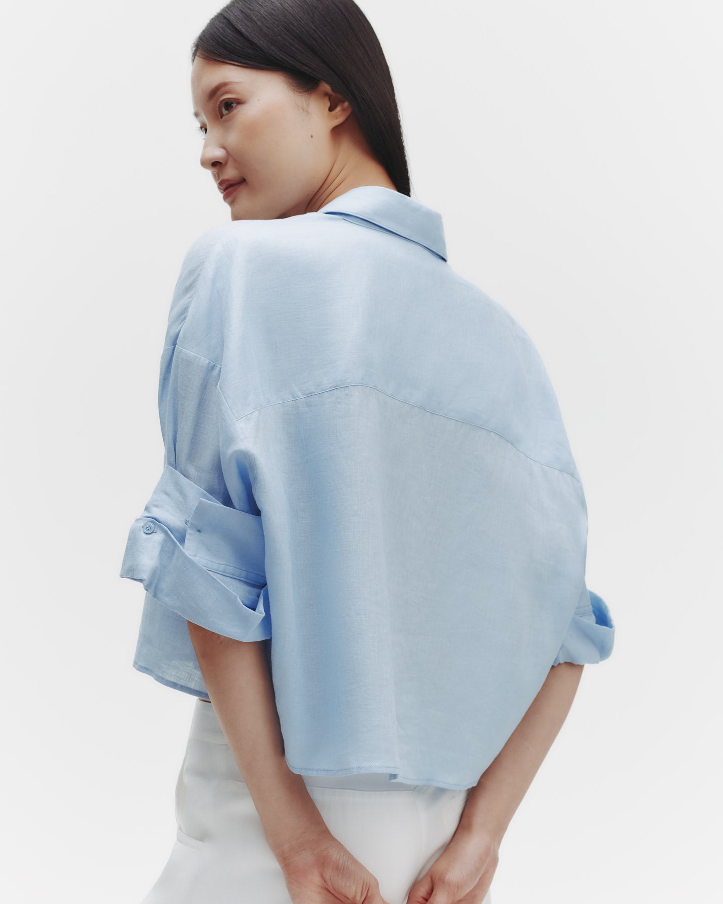 TWP Baby blue Next Ex Shirt in Delave Linen view 4