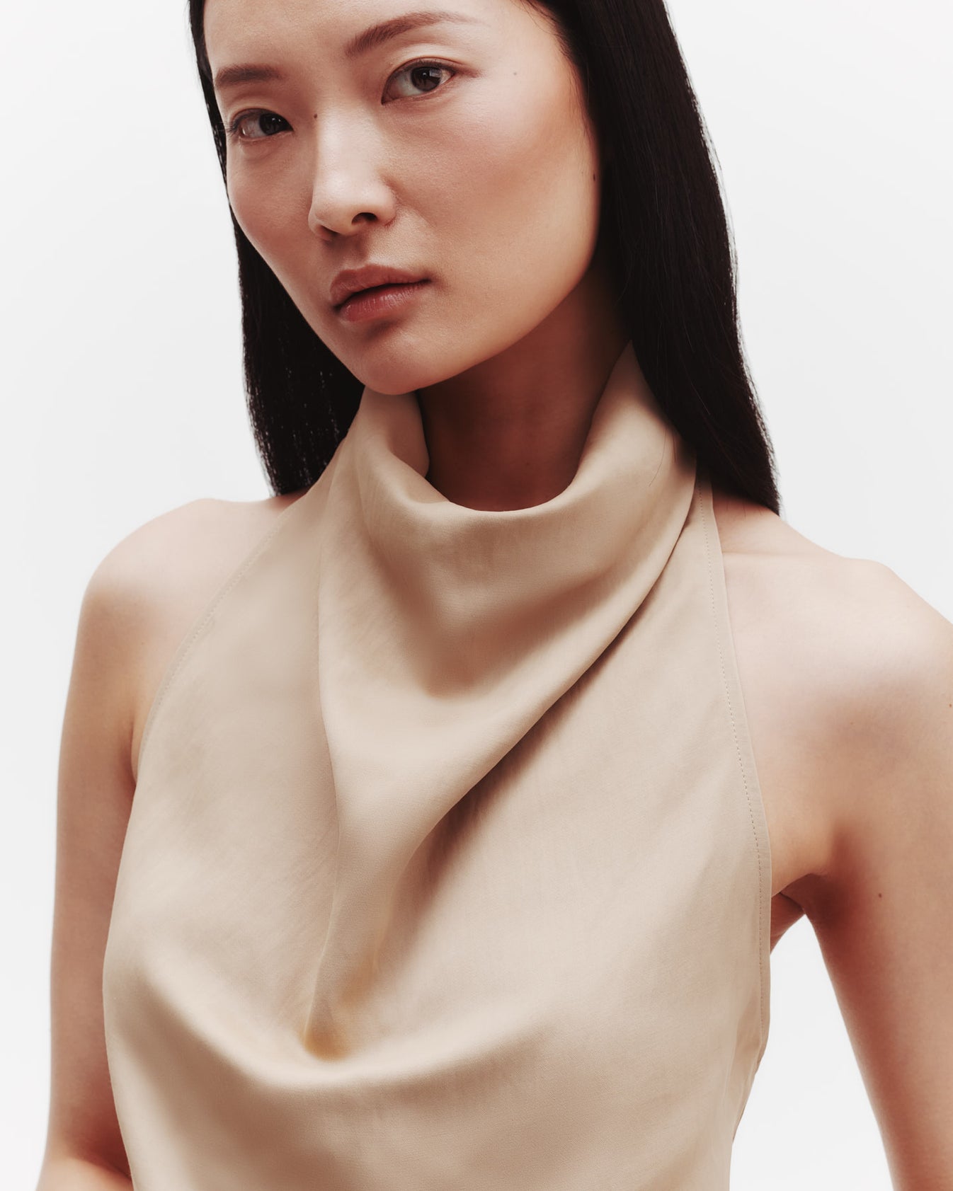 TWP Travertine Friday Night Top in Coated Viscose Linen view 2
