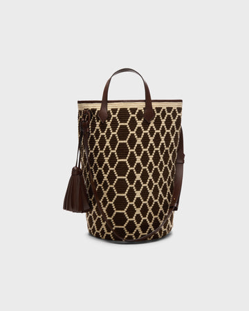 TWP Abstract snake Trancoso Tote in Woven Python view 1