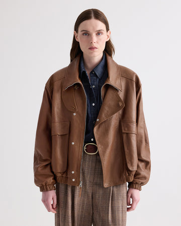 TWP Bison Hunter Jacket in Dolce Leather view 2