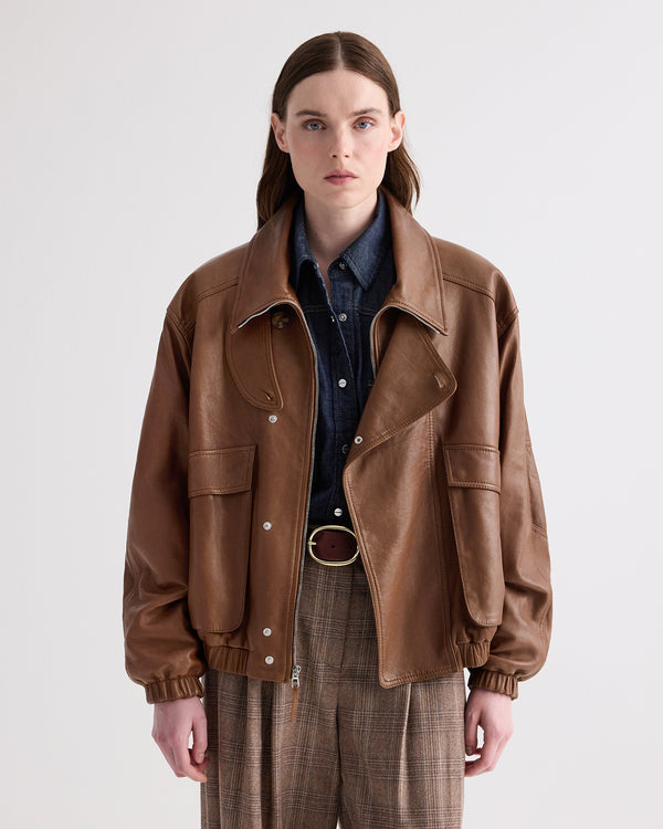 TWP Bison Hunter Jacket in Dolce Leather view 2