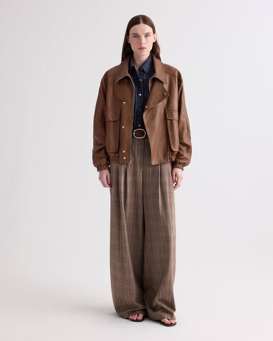 TWP Bison Hunter Jacket in Dolce Leather view 3