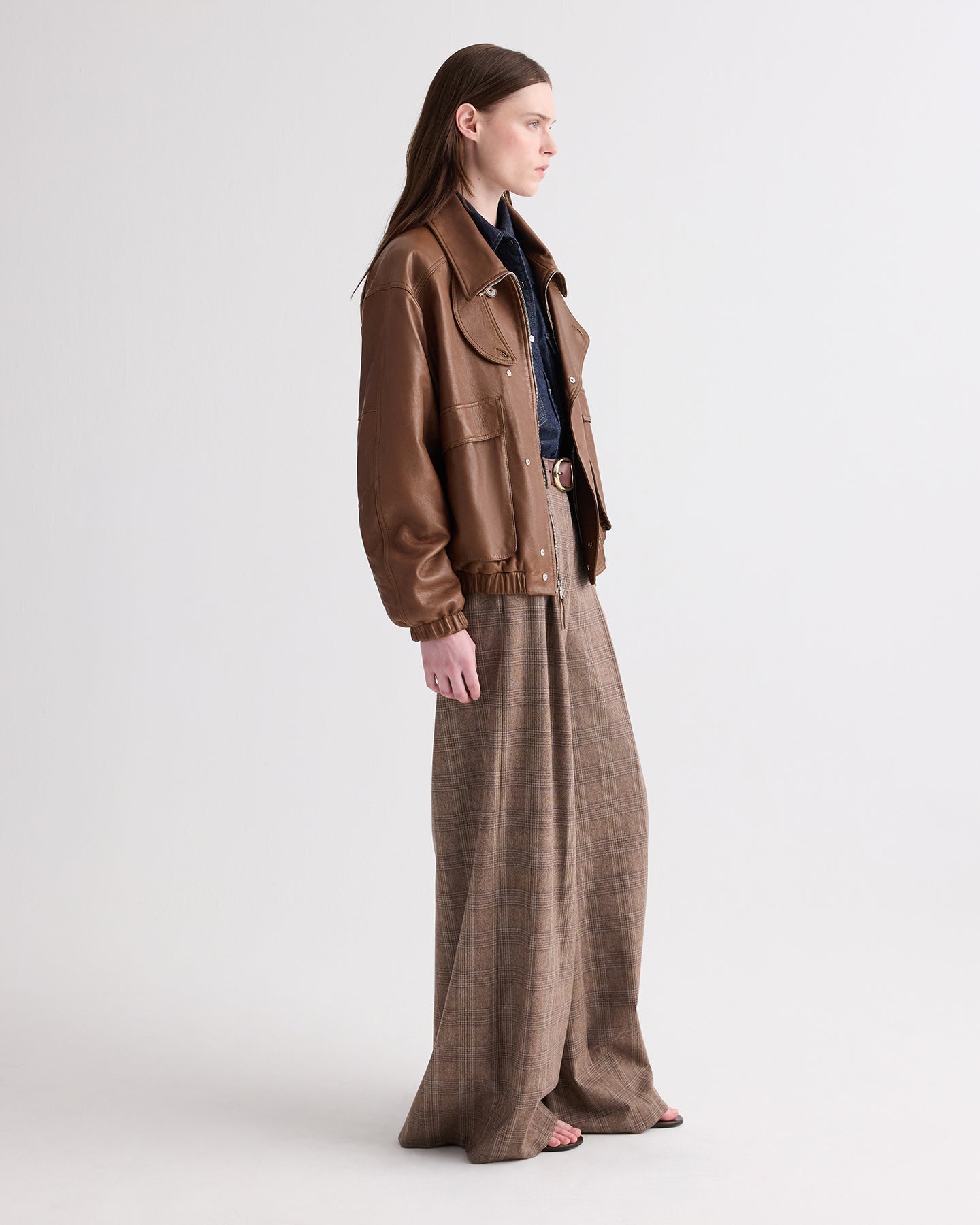 TWP Bison Hunter Jacket in Dolce Leather view 4