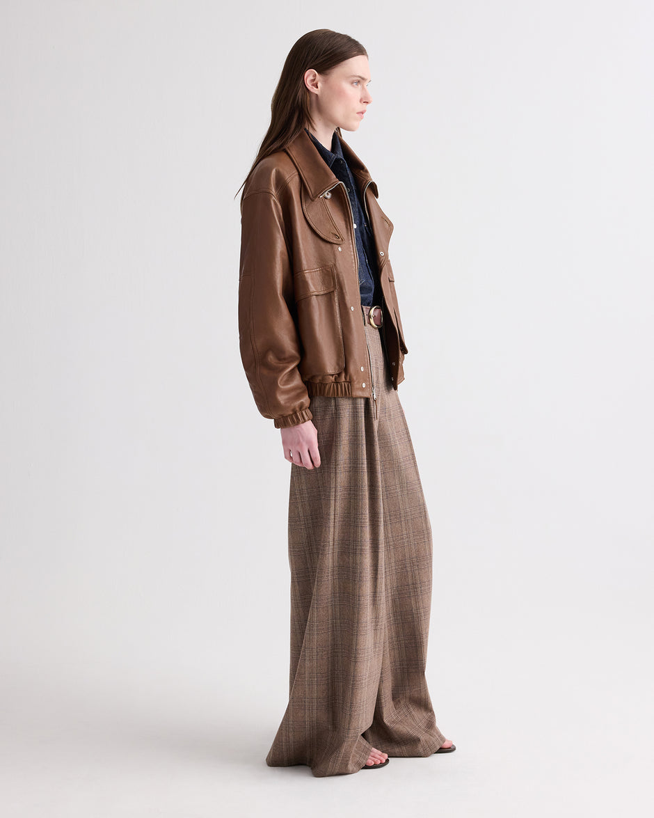 TWP Bison Hunter Jacket in Dolce Leather view 4