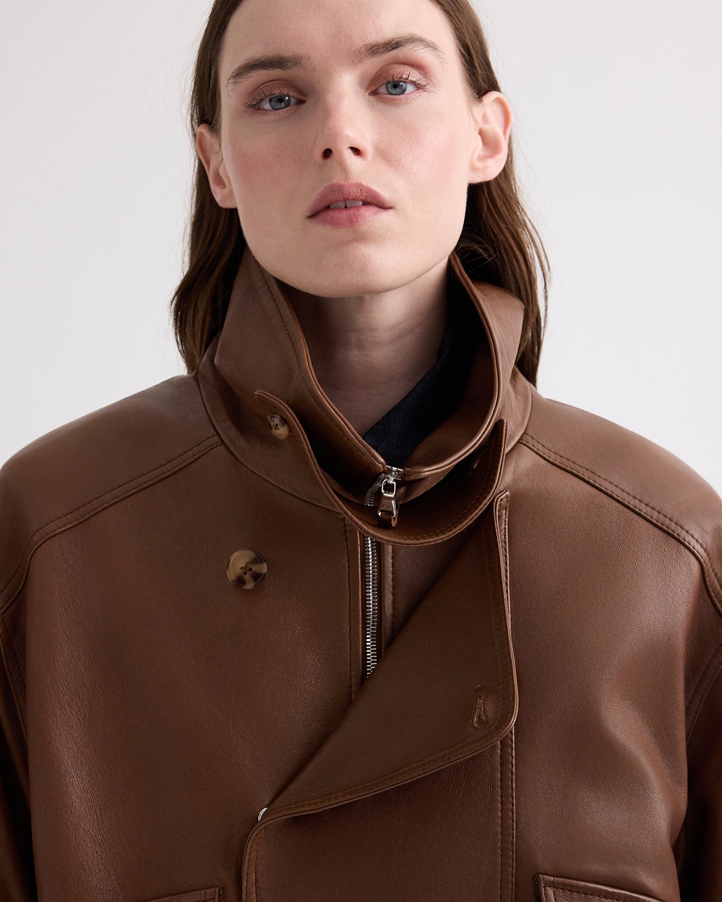 TWP Bison Hunter Jacket in Dolce Leather view 1