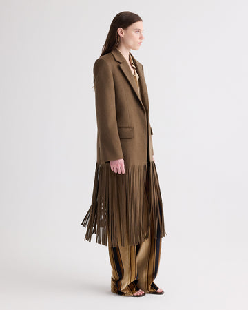 TWP Sepia tint Mattie Coat with Fringe in Cashmere view 4