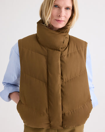 TWP Carafe Puffer Vest in Waterproof Canvas view 1