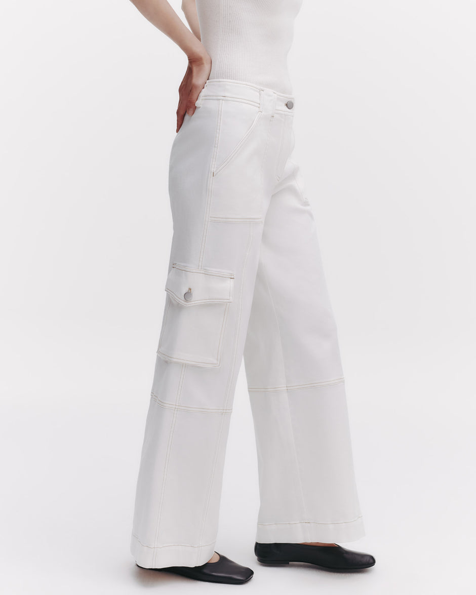 TWP Khaki Coop Pant with Cargo Pockets in Cotton Twill view 11