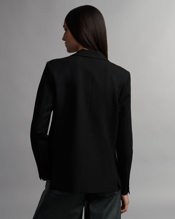 TWP Black Boyfriend Blazer in Wool Twill view 5