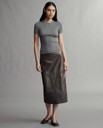 TWP Medium heather grey Tease top in Merino Wool view 21