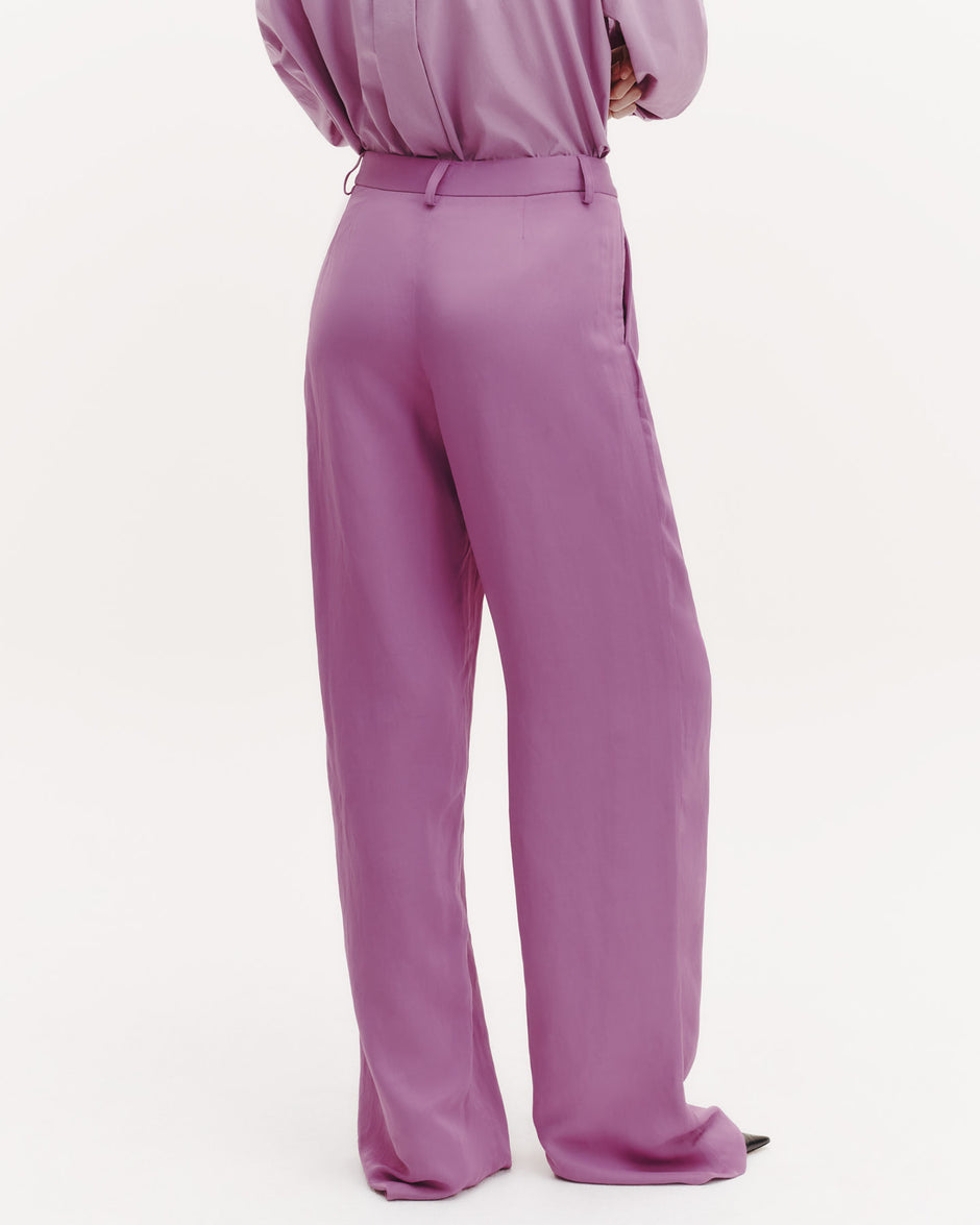 TWP Lilac Sulli Pant in Coated Viscose Linen view 1