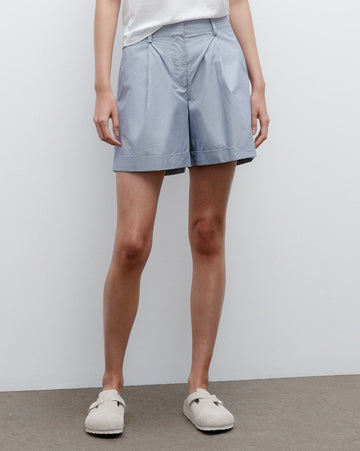 TWP Indigo / white Cisco Short in Baroness Stripe Cotton view 1