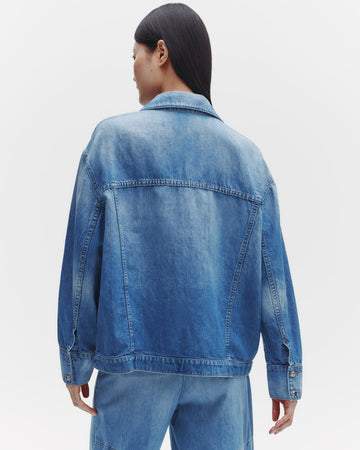 TWP Vintage wash At Ease Popover in Linen Cotton Denim view 1