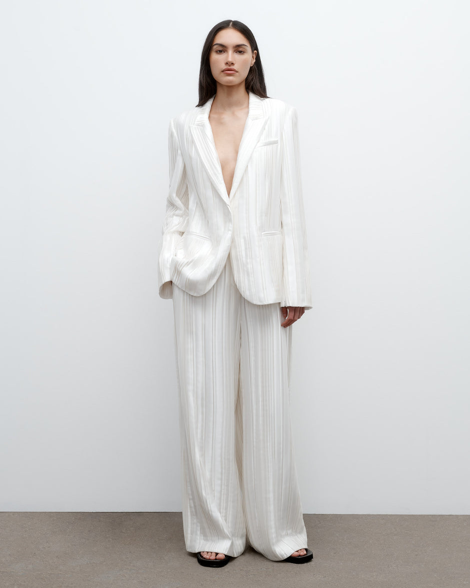 TWP Antique ivory Next Boyfriend in Crushed Silk Charmeuse view 7