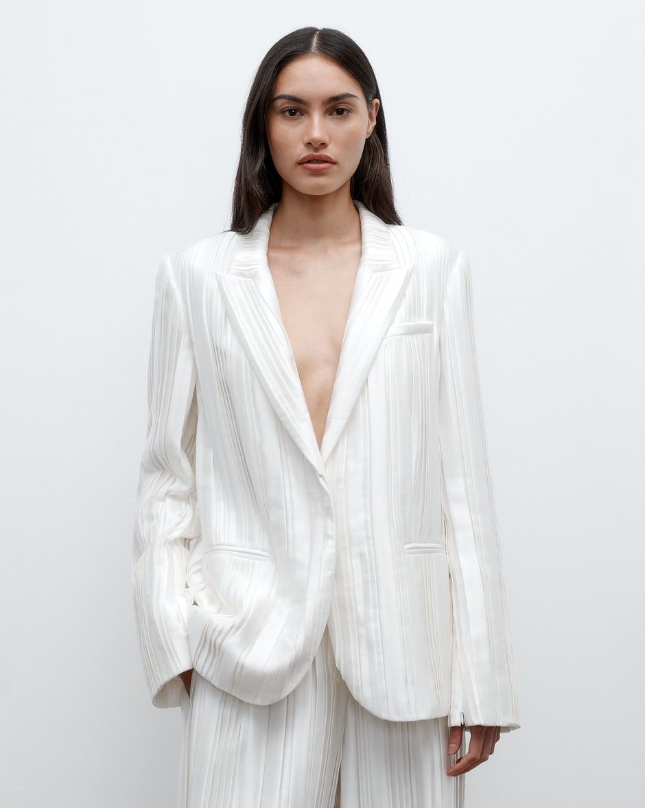 TWP Antique ivory Next Boyfriend in Crushed Silk Charmeuse view 2