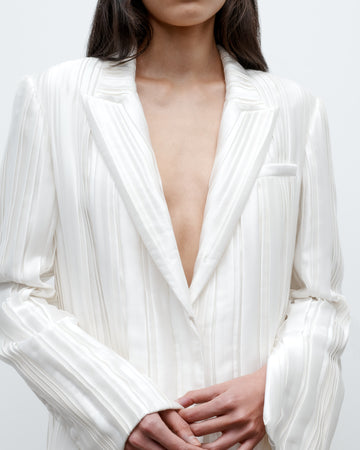 TWP Antique ivory Next Boyfriend in Crushed Silk Charmeuse view 6