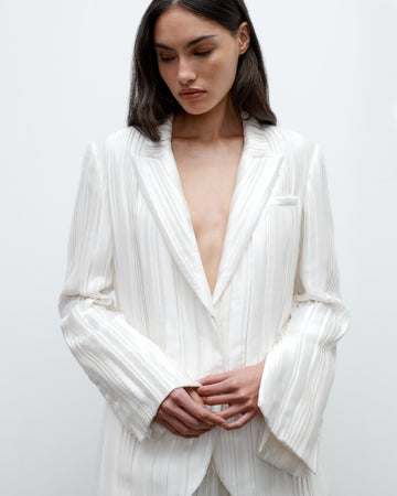TWP Antique ivory Next Boyfriend in Crushed Silk Charmeuse view 4