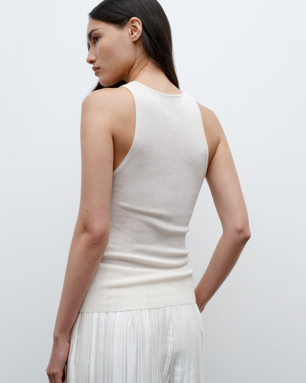 TWP Ivory Harbor Tank in Viscose Silk view 3