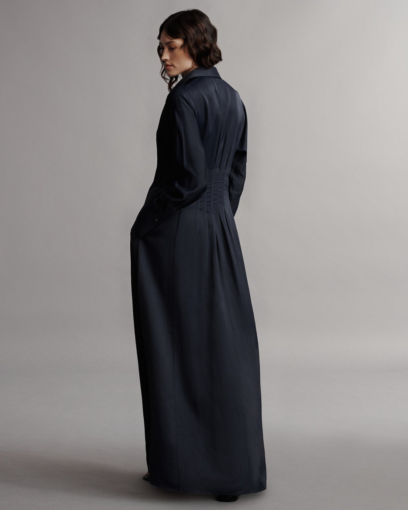 TWP Midnight Main Street After Midnight Dress in Coated Viscose Linen view 4