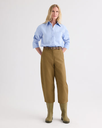 TWP Baby blue Big Joe Shirt in Double Skin Shirting view 4